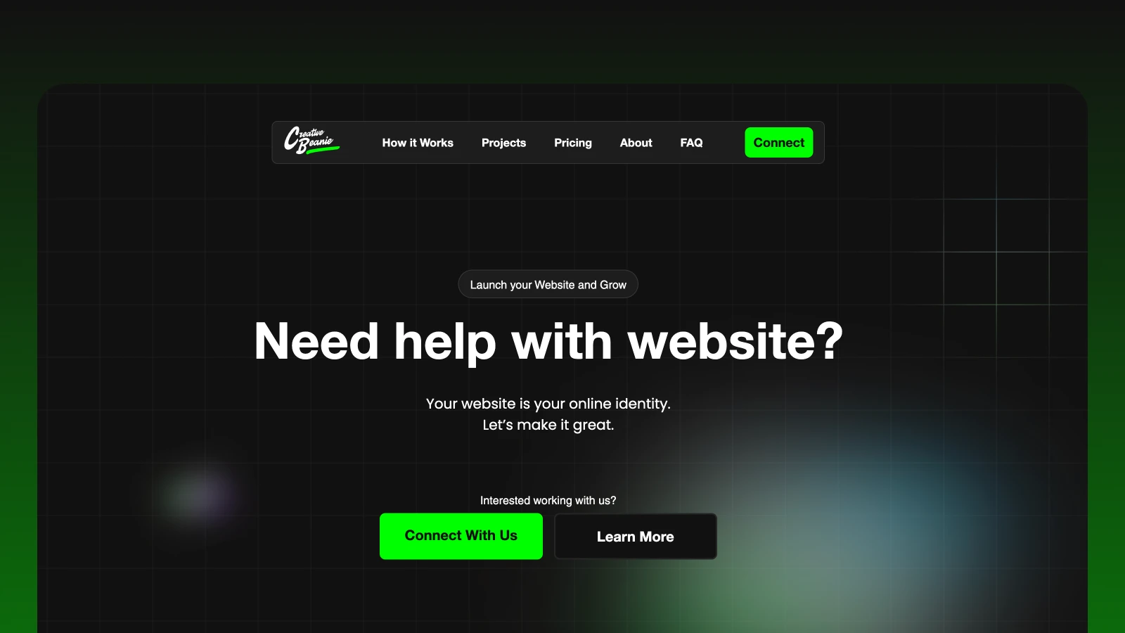 Creative Beanie, web design studio site